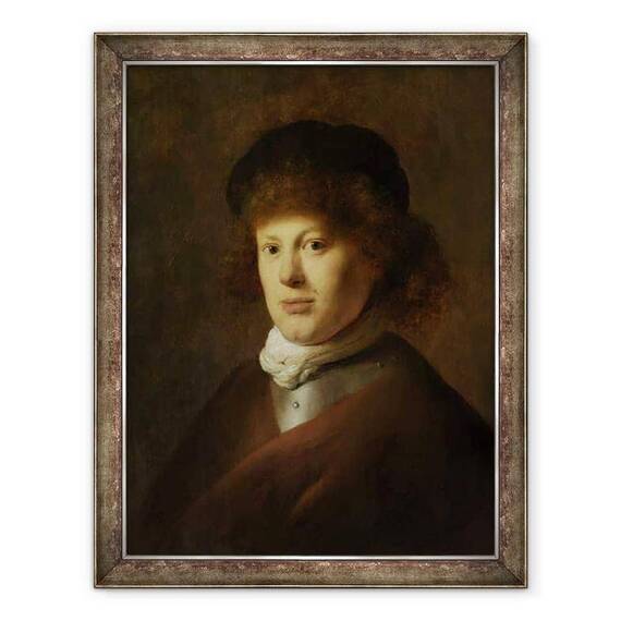 Tablou inramat - Jan Lievens the Elder - Portretul lui Rembrandt Harmensz van Rijn - - Roveli