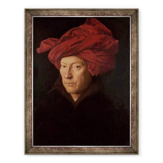 Tablou inramat - Jan van Eyck - Portretul unui barbat - - Roveli