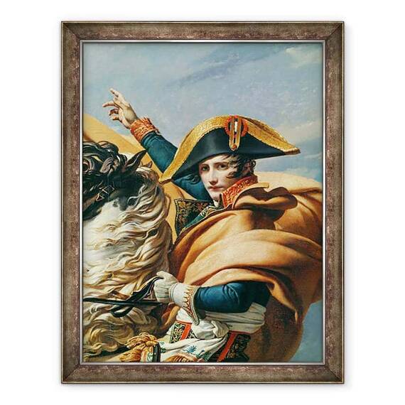 Tablou inramat - Jacques Louis David - Bonaparte Traversarea Alpilor ulei pe panza - - Roveli