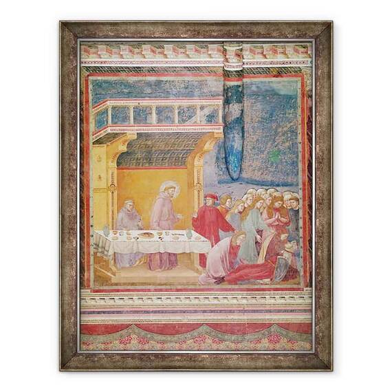 Tablou inramat - Giotto di Bondone - Sfantul Francisc prezice moartea unui cavaler in Celano - - Roveli