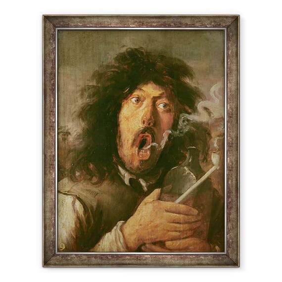 Tablou inramat - Joos van Craesbeeck - The Smoker - - Roveli