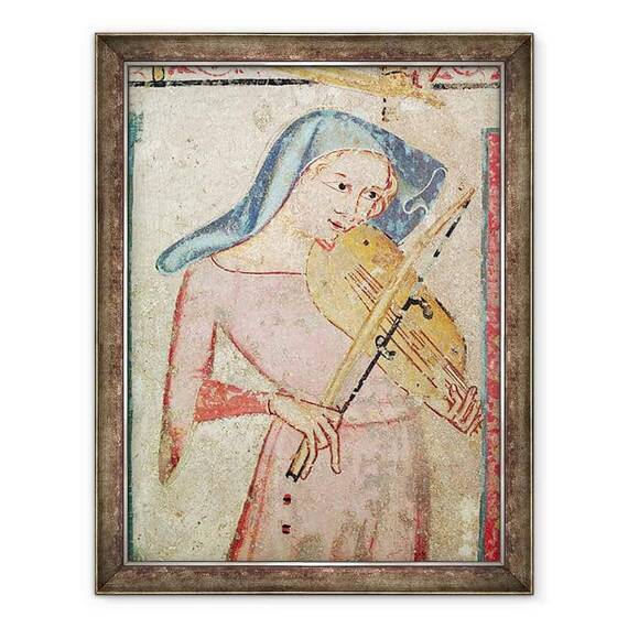 Tablou inramat - Juan Oliver - Sfintii Feminine la mormant si inviere, detaliu al violonistului - - Roveli