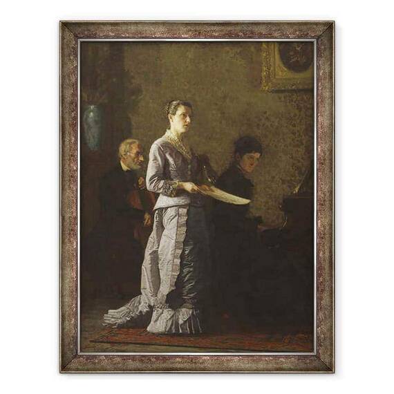 Tablou inramat - Thomas Cowperthwait Eakins - Cantand un cantec patetic - - Roveli