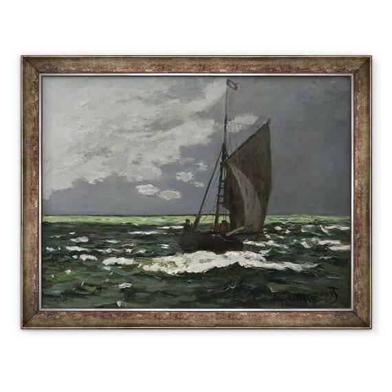 Tablou inramat - Claude Monet - Seascape, Furtuna - - Roveli