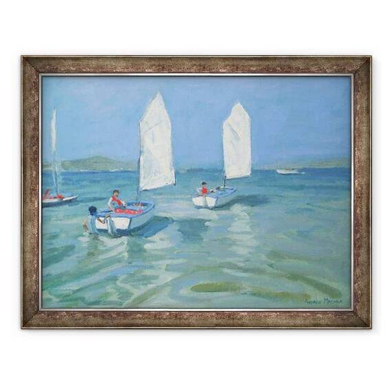 Tablou inramat - Andrew Macara - scoala de navigatie - - Roveli