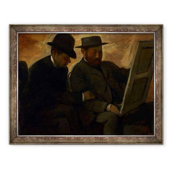 Tablou inramat - Edgar Degas - Paul Lafond si Alphonse Cherfils Examinarea unei Picturi - - Roveli