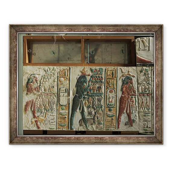 Tablou inramat - Egyptian 18th Dynasty - Ofrandele care poarta Nome Zeii - - Roveli