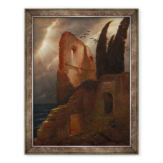 Tablou inramat - Arnold Bocklin - Ruina de mare - - Roveli