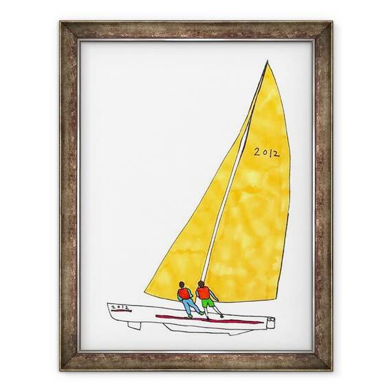 Tablou inramat - Daisy de Villeneuve - Culoare navigatie - - Roveli