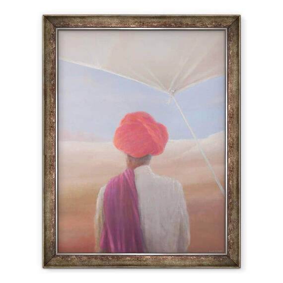 Tablou inramat - Lincoln Seligman - Fermier Rajasthan - - Roveli