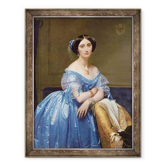Tablou inramat - Jean Auguste Dominique Ingres - Portretul Printesei de Broglie - - Roveli