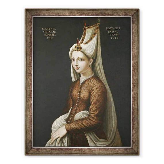 Tablou inramat - Scoala otomana - Haseki Hurem Sultan - - Roveli