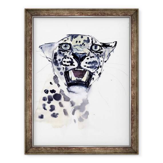Tablou inramat - Mark Adlington - Incisiv Snarl Leopard Arabian - - Roveli