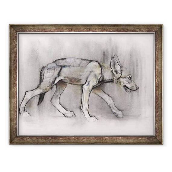 Tablou inramat - Mark Adlington - Pup Lean Lupul Arabian - - Roveli
