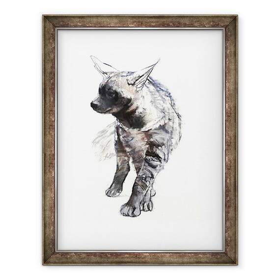 Tablou inramat - Mark Adlington - Dungi Hiaena Pup, 2010 - - Roveli