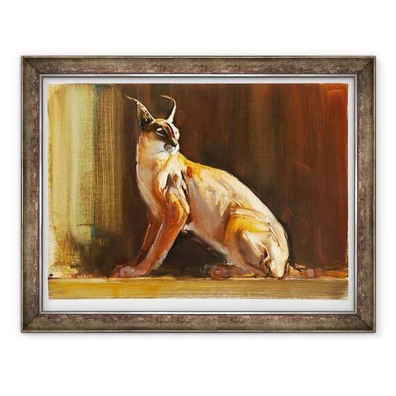 Tablou inramat - Mark Adlington - Caracal arab - - Roveli