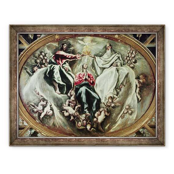 Tablou inramat - El Greco - incoronarea Fecioarei - - Roveli