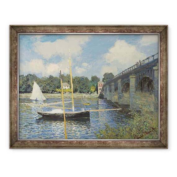 Tablou inramat - Claude Monet - Podul de la Argenteuil I - - Roveli