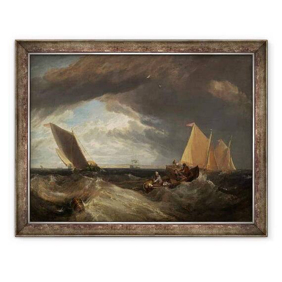 Tablou inramat - Joseph Mallord William Turner - Jonctiunea dintre Tamisa si Medway - - Roveli