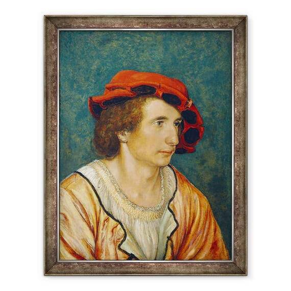 Tablou inramat - Hans Holbein the Younger - Portretul unui Tanar - - Roveli