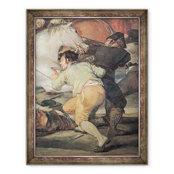 Tablou inramat - Francisco Jose de Goya y Lucientes - A doua mai, 1808. Revolta impotriva mercenarilor Mameluke - - Roveli