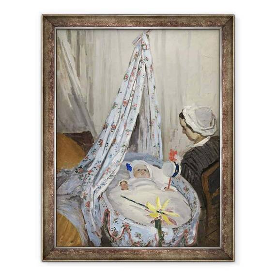 Tablou inramat - Claude Monet - Leaganul, Camille cu fiul artistului Jean - - Roveli