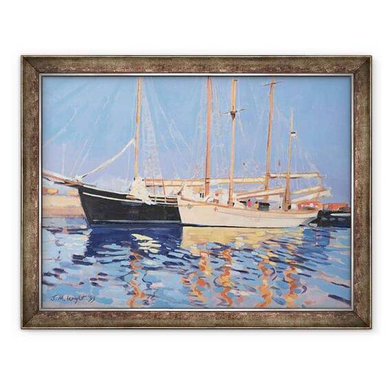 Tablou inramat - Jennifer Wright - Nave acostate de navigatie, Skagen, Danemarca - - Roveli