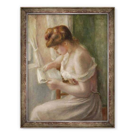 Tablou inramat - Pierre Auguste Renoir - Femeie de lectura - - Roveli