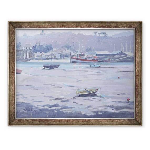 Tablou inramat - Jennifer Wright - Salcombe - Ziua Gri - Chei Pescarilor - - Roveli