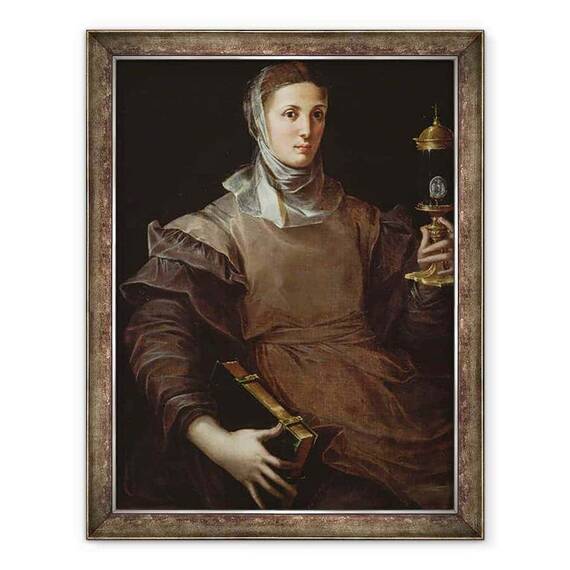 Tablou inramat - Girolamo Mazzola Bedoli - Sfanta Clare - - Roveli