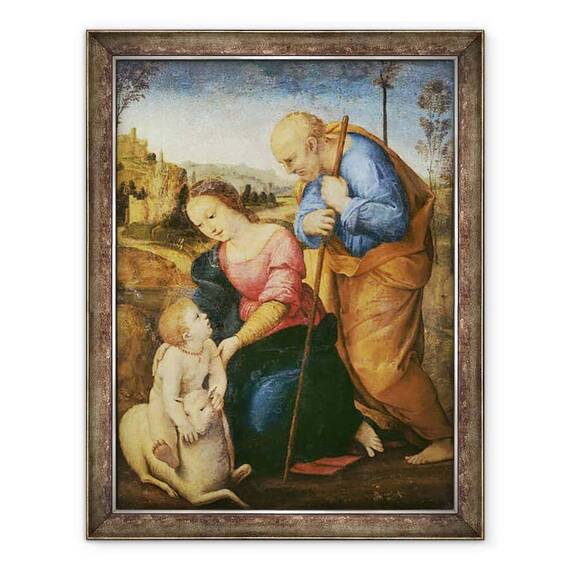 Tablou inramat - Raphael - Sfanta familie cu un miel I - - Roveli