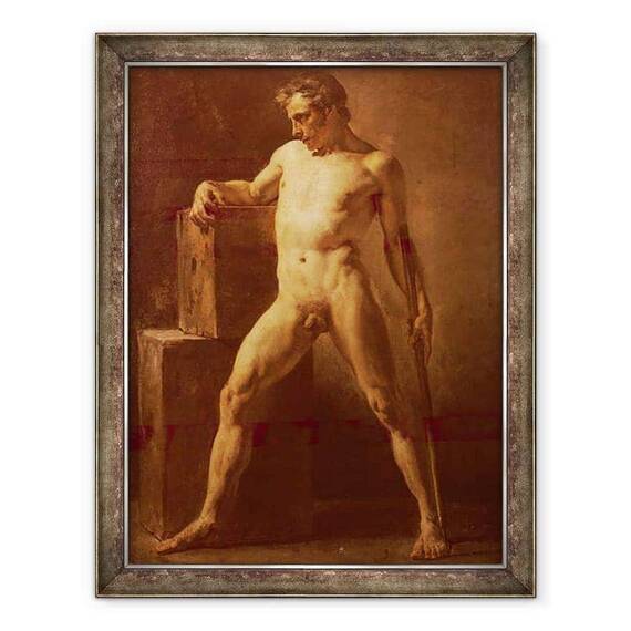 Tablou inramat - Theodore Gericault - Academia Barbati - - Roveli