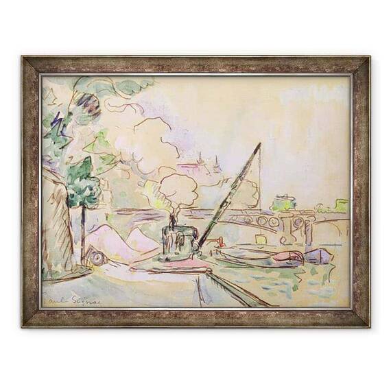 Tablou inramat - Paul Signac - Pont du Louvre - - Roveli