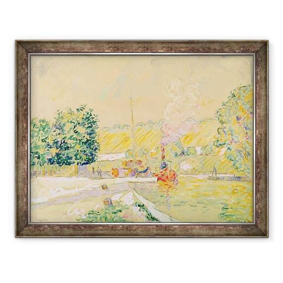 Tablou inramat - Paul Signac - Lock la Sannois - - Roveli