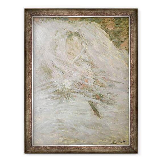 Tablou inramat - Claude Monet - Camille Monet 1847-79 pe patul de moarte - - Roveli