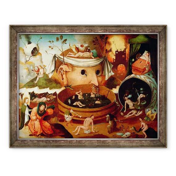 Tablou inramat - Hieronymus Bosch - Viziunea lui Tondal - - Roveli