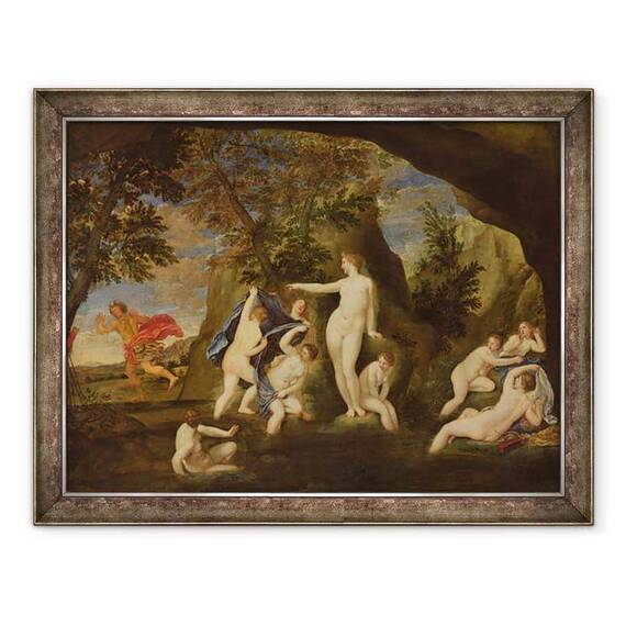 Tablou inramat - Francesco Albani - Actaeon se metamorfozeaza intr-un cerb - - Roveli