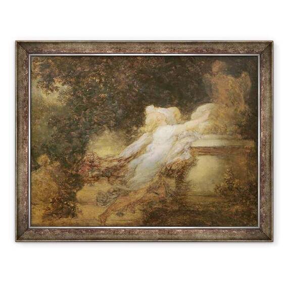 Tablou inramat - Jean-Honore Fragonard - Juramantul de a iubi - - Roveli