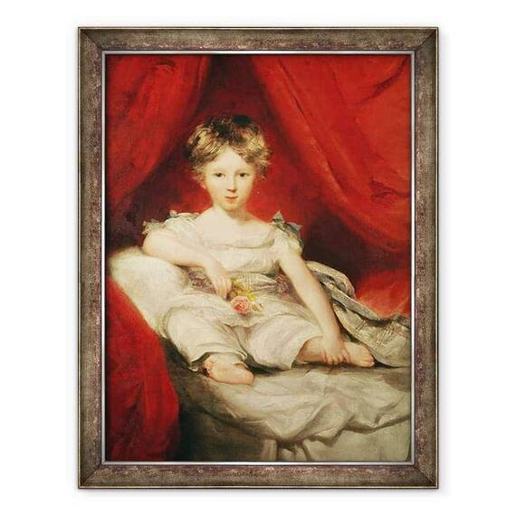 Tablou inramat - Thomas Lawrence - Fetita cu un trandafir - - Roveli