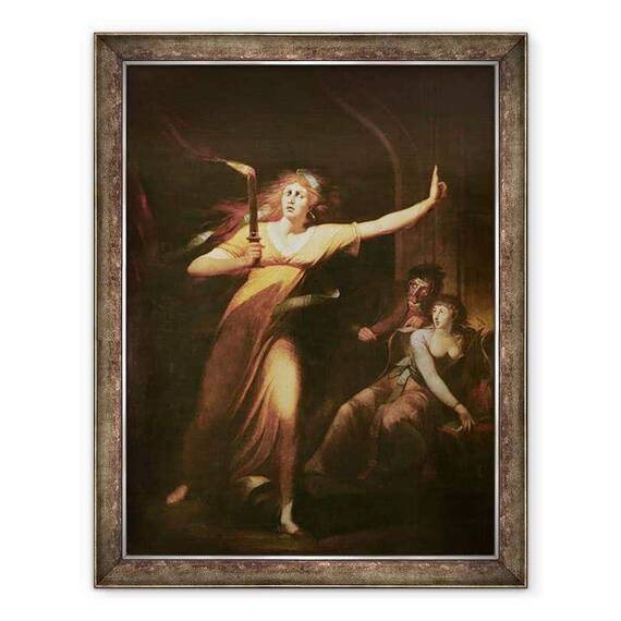 Tablou inramat - Henry Fuseli - Lady Macbeth Somnambulism - - Roveli
