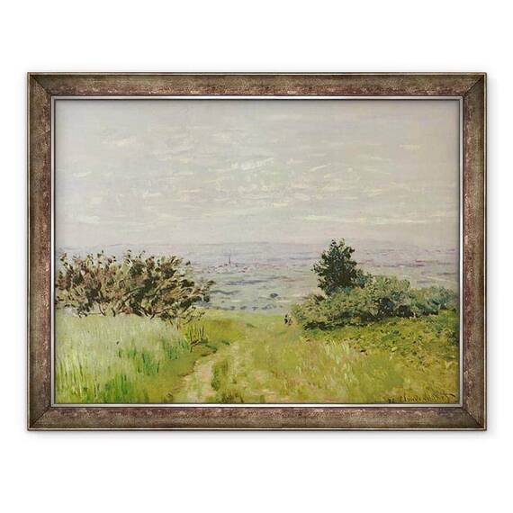 Tablou inramat - Claude Monet - Peisaj, vedere completa a Argenteuil Dealurile din Sannois - - Roveli