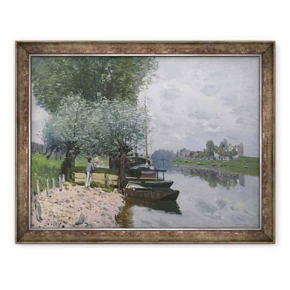 Tablou inramat - Alfred Sisley - Sena la Bougival I - - Roveli