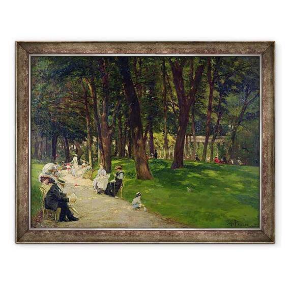 Tablou inramat - Albert Leopold Pierson - in parc - - Roveli