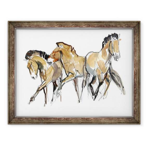 Tablou inramat - Mark Adlington - Mistral Trei Przewalski - - Roveli