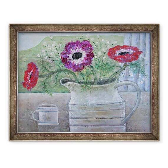 Tablou inramat - Ruth Addinall - Anemone in Ulcior Alb - - Roveli