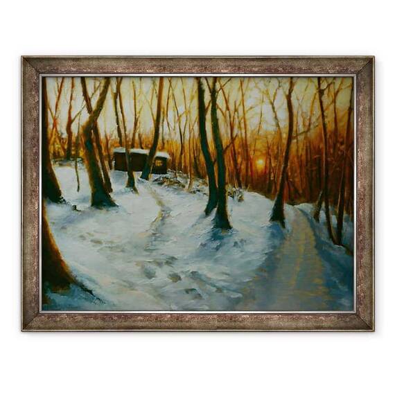 Tablou inramat - Lee Campbell - Woods Snowy 2002 - - Roveli