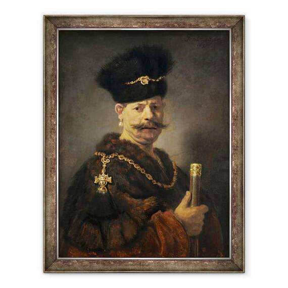 Tablou inramat - Rembrandt Harmensz van Rijn - Un nobil polonez - - Roveli