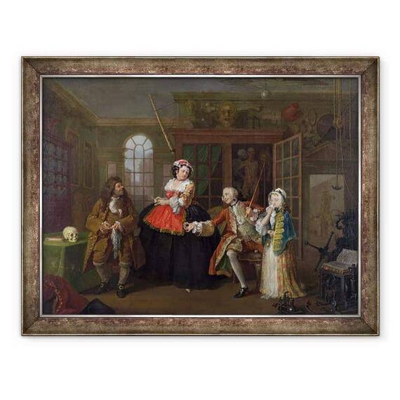 Tablou inramat - William Hogarth - Casatoria a la Mod, III - Inspectia - - Roveli