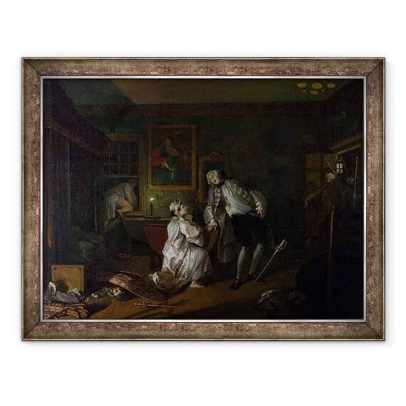 Tablou inramat - William Hogarth - Casatoria a la Mod, V, Bagnio - - Roveli