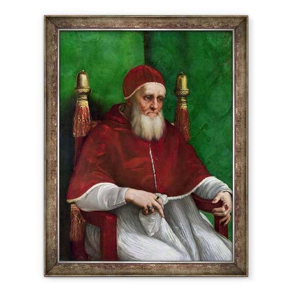 Tablou inramat - Raphael - Portretul Papei Iulius II - - Roveli